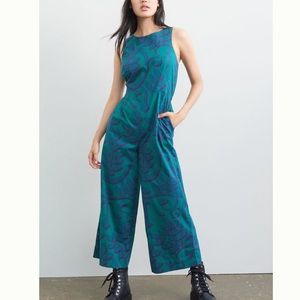 NWT anthro wide leg cotton jumpsuit